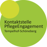 telle PflegeEngagement Tempelhof-Schöneberg: großer grüner Kreis mit Schriftzug im Kreis und kleiner hellgrüner Kreis am linken oberen Rand